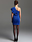  ts gelaagde ruches een schouder bodycon jurk (meer kleuren)