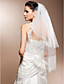  Two-tier Elbow Wedding Veils With Lace Applique Edge