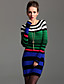  TS Color-block Knit Sweater Dress