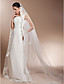  One-tier Cathedral Wedding Veils With Lace Applique Edge