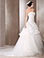  Ball Gown Sweetheart Chapel Train Taffeta Pick-Ups Wedding Dress