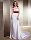  Sheath/ Column One Shoulder Cathedral Train Elastic Silk-like Satin Wedding Dress