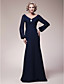  Trumpet/Mermaid V-neck Floor-length Chiffon Mother of the Bride Dress