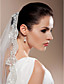  One-tier Cathedral Wedding Veils With Lace Applique Edge