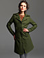  TS Olive Lapel Long Coat