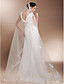  One-tier Cathedral Wedding Veils With Lace Applique Edge