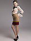  TS Tri Color Long Wool Blended Skirt