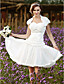  A-line Halter Short/Mini Taffeta Chiffon Lace Wedding Dress