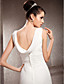 A-line Scoop Court Train Chiffon Wedding Dress