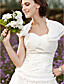  A-line Halter Short/Mini Taffeta Chiffon Lace Wedding Dress