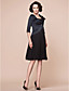  A-line Spaghetti Strap Knee-length Chiffon And Satin Mother Of The Bride Dress