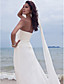  Sheath/ Column Sweetheart Ankle-length Chiffon Wedding Dress With A Wrap