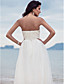  Sheath/Column Strapless Floor-length Organza Wedding Dress