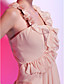  A-line Halter Knee-length Chiffon Cocktail Dress