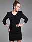  ts ruffle hals 3/4 erme kjolen
