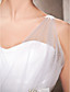  A-line Tulle Wedding Dress With Straps And Sweep/Brush Train