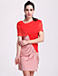  TS Color Block Cow Neck Silk Dress