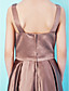  A-line Tea-length Satin Junior Bridesmaid Dress With Straps