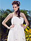  A-line Strapless Asymmetrical Chiffon Wedding Dress