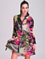  TS Digital Pleated Flow Dress With Belt