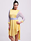  TS Simplicity Two-tone Girdle Long Sleeve Dress