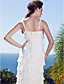  Sheath/Column Straps Floor-length Chiffon Wedding Dress