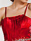 Sheath/ Column Spaghetti Straps Floor-length Charmeuse Chiffon Evening Dress