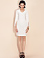  TS Simplicity Open-Slit V-neck Dress