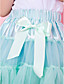  Blue Trimming Bowknot Chiffon Girl Skirt With Lining