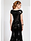  Sequined Bateau Neck Sweep/Brush Train Evening Dress Inspired By Evan Rachel Wood At The Emmys
