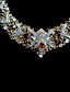 luxe strass twee stuk prachtige dames ketting en oorbellen sieraden set (50 cm)
