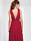  Sheath/ Column V-neck Floor-length Chiffon Evening Dress