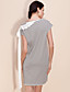  ts banda carenado cuello lateral del arco vestido túnica