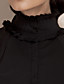  ts Pleated halsen Stevneskjorte bluse skjorte (flere farger)