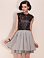  ts lentejuelas capas volante vestido