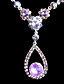  señoras brillante collar de perlas y un conjunto pendiente joyas (50 cm)