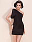  TS One Shoulder Puff Sleeve Dress (More Colors)