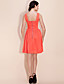  TS Classic Casual Short Swing Dress With Square Neckline Backside