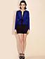  TS Contrast Color Bow Blazer
