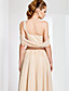  Off-the-shoulder Sheath/Column Floor-length Chiffon Evening Dress