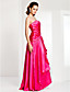  Asymmetrical Sweetheart Neck Stretch Satin Evening Dress