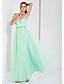  bainha / coluna namorada do assoalho-comprimento vestido de noite de tule