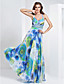  Sheath/Column Halter Floor-length Chiffon Evening Dress