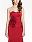  Trumpet/Mermaid Sweetheart Floor-length Satin Bridesmaid Dress With Flower(s)