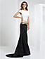  Trumpet/Mermaid Bateau Floor-length Satin Evening Dress