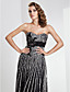  Sheath/Column Sweetheart Floor-length Tulle And Stretch Satin Evening Dress