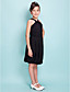  Sheath/Column Straps Knee-length Chiffon Junior Bridesmaid Dress