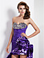  A-line Sweetheart Asymmetrical Taffeta And Charmeuse Evening Dress