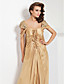  Sheath/ Column Straps Floor-length Charmeuse Evening Dress