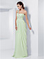  schede / kolom een ​​schouder lieverd vloer-length chiffon avondjurk